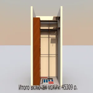 Отдельная небольшая гардеробная для хранения вещей в небольшой квартире