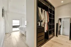 wardrobe in light room at home
